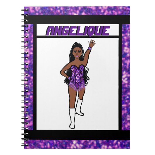 Dancer Paarse Fringe Notitieboek #1 (Voorkant)