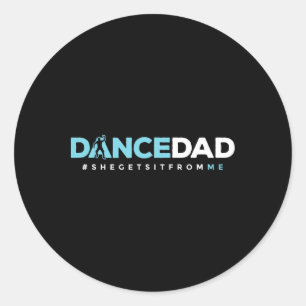 Dancer papa Papa Dance leraar danserend Perf Ronde Sticker