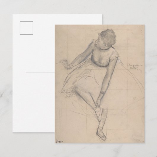 Dancer past haar dipper aan briefkaart (Voorkant / Achterkant)