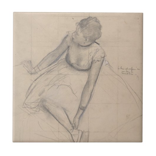 Dancer past haar dipper aan tegeltje (Voorkant)