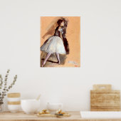 Dancer Permanent door Edgar Degas, balletkunst Poster (Keuken)