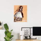 Dancer Permanent door Edgar Degas, balletkunst Poster (Thuiskantoor)