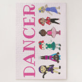 DANCER Pink Ballet Ballerina Tap Dance Teacher Legpuzzel (Verticaal)