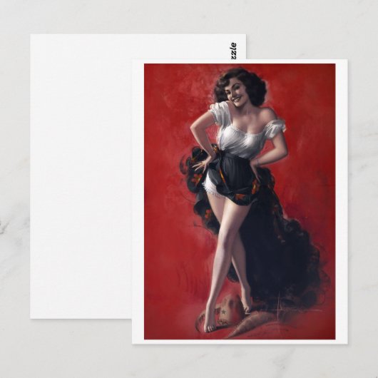 Dancer Pinup Briefkaart (Voorkant / Achterkant)