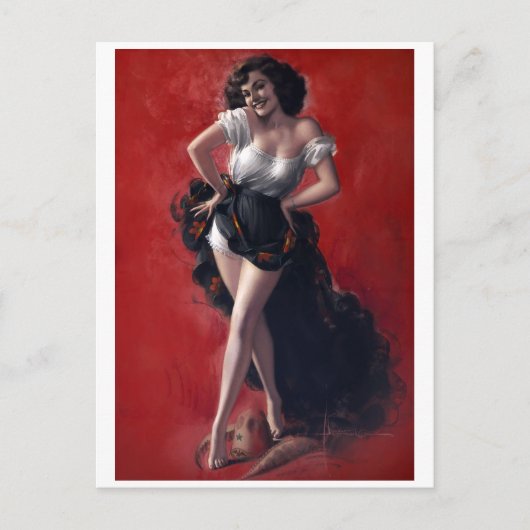Dancer Pinup Briefkaart (Voorkant)