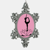Dancer Pose - Yoga Ornaments Tin Sneeuwvlok Ornament (Links)