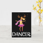 Dancer Prancer kerstdanserrenrenrenrenrendieres Kaart (Gele Bloem)