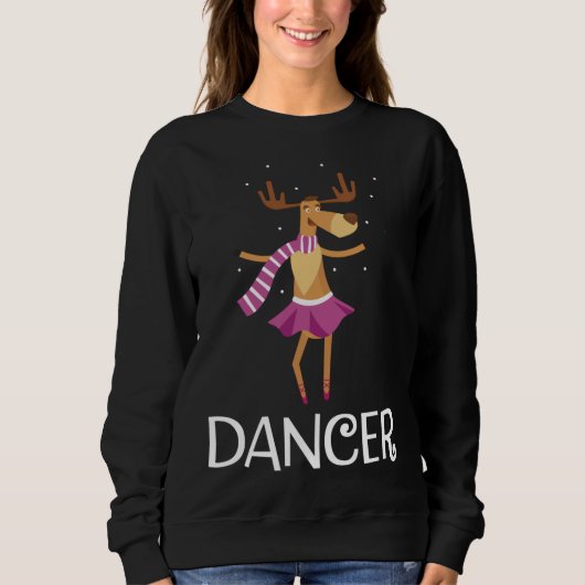 Dancer Prancer kerstdanserrenrenrenrenrendieres Trui (Voorkant)