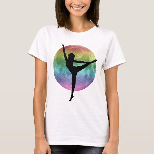 Dancer regenboog maan T-shirt (Voorkant)