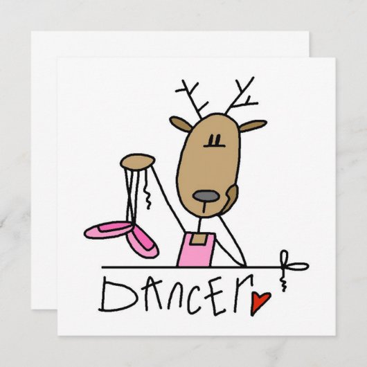 Dancer Reindeer T-shirts en cadeautjes (Voorkant / Achterkant)
