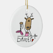 Dancer Reindeer T-shirts en cadeautjes Keramisch Ornament (Rechts)
