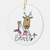 Dancer Reindeer T-shirts en cadeautjes Keramisch Ornament (Links)