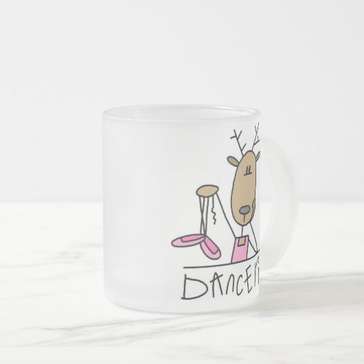 Dancer Reindeer T-shirts en cadeautjes Matglas Koffiemok (Voorkant rechts)