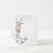 Dancer Reindeer T-shirts en cadeautjes Matglas Koffiemok (Voorkant links)