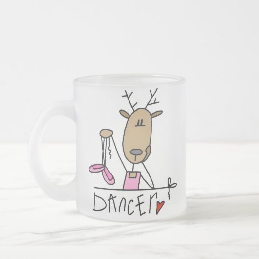 Dancer Reindeer T-shirts en cadeautjes Matglas Koffiemok (Links)