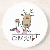 Dancer Reindeer T-shirts en cadeautjes Zandsteen Onderzetter (Voorkant)