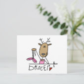 Dancer Reindeer Tshirts en Gifts Briefkaart (Staand voorkant)