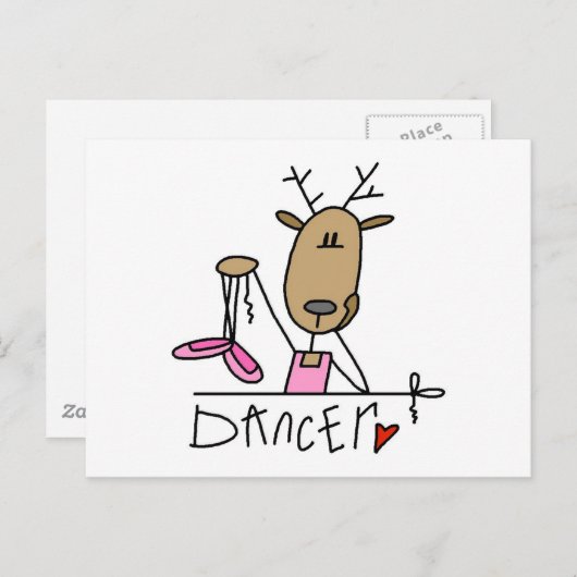 Dancer Reindeer Tshirts en Gifts Briefkaart (Voorkant / Achterkant)