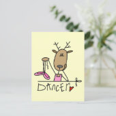 Dancer Reindeer Tshirts en Gifts Briefkaart (Staand voorkant)