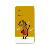 Dancer Rendier Gift Label Label (Voorkant)