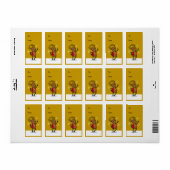 Dancer Rendier Gift Label Label (Full Sheet)
