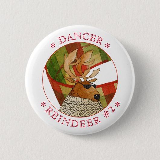 DANCER RENDIER Ronde Pin Button (Voorkant)