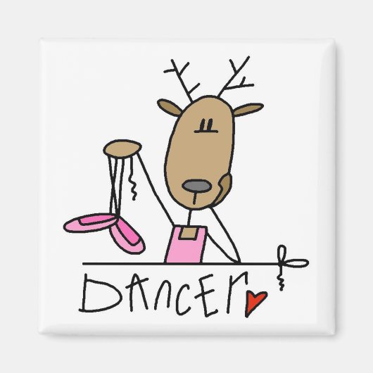Dancer Rendier Tshirts en geschenken Magneet (Voorkant)