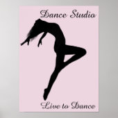 Dancer Retire Silhouette - Gepersonaliseerd Poster (Voorkant)