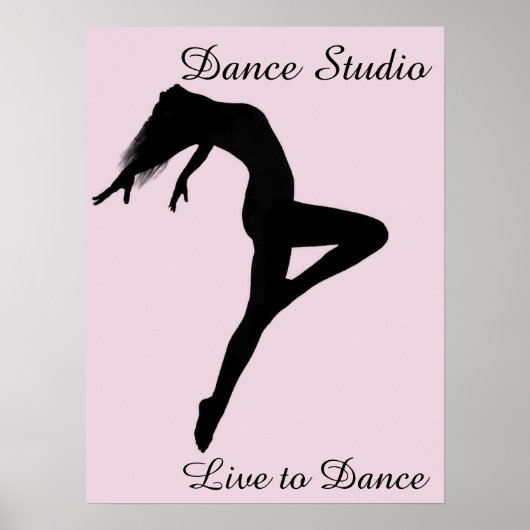 Dancer Retire Silhouette - Gepersonaliseerd Poster (Voorkant)