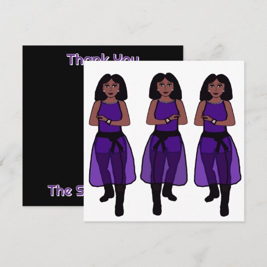 Dancer Sheer Paarse A Feestdagenkaart (Voorkant / Achterkant)