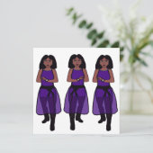 Dancer Sheer Paarse A Feestdagenkaart (Staand voorkant)