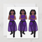 Dancer Sheer Paarse A Feestdagenkaart (Voorkant)