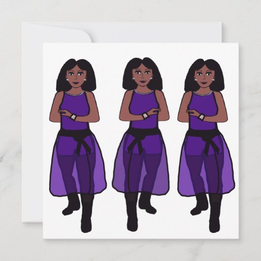 Dancer Sheer Paarse A Feestdagenkaart (Voorkant)