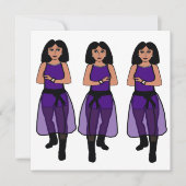 Dancer Sheer Paarse B Feestdagenkaart (Voorkant)