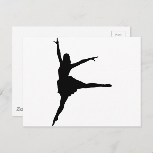 Dancer Silhouette Briefkaart (Voorkant / Achterkant)