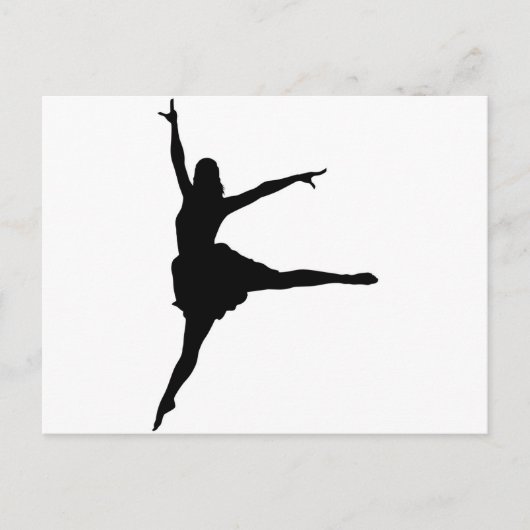 Dancer Silhouette Briefkaart (Voorkant)