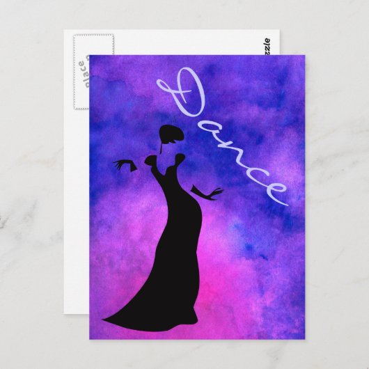 Dancer Silhouette Briefkaart (Voorkant / Achterkant)