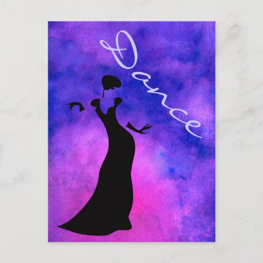Dancer Silhouette Briefkaart (Voorkant)