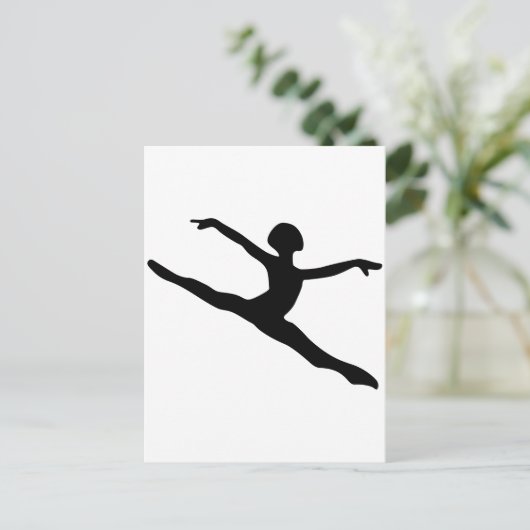 Dancer Silhouette Briefkaart (Staand voorkant)