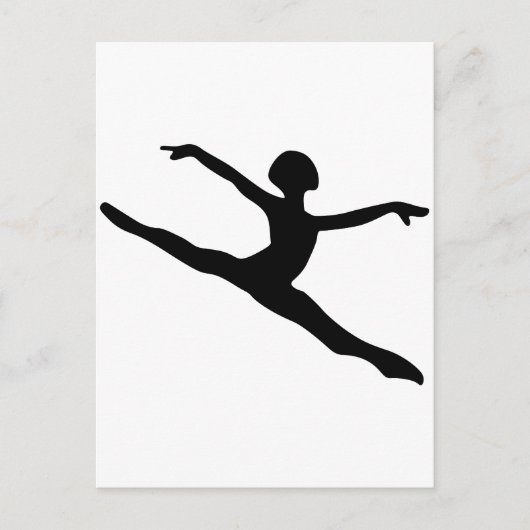 Dancer Silhouette Briefkaart (Voorkant)