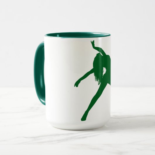 Dancer Silhouette Coffee Mok (Voorkant links)