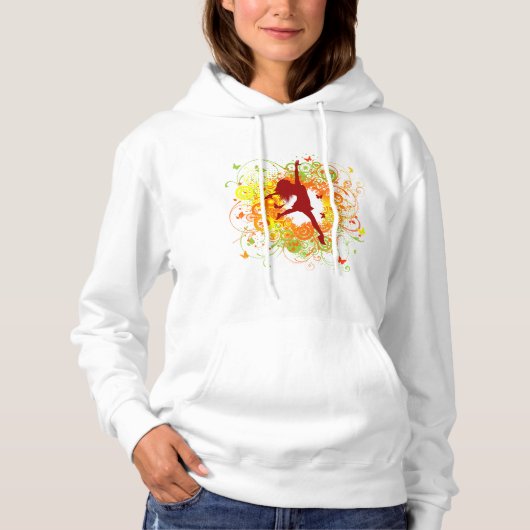 Dancer Silhouette Dames Hoodie (Voorkant)