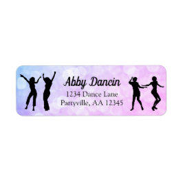 Dancer Silhouette Dance Birthday Party Adres Etiket