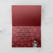 Dancer Silhouette Dance Studio Snowman Kerstmis Feestdagen Kaart (Binnen)