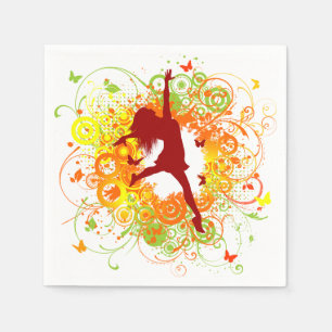 Dancer Silhouette Papieren servetten