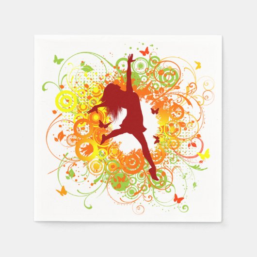Dancer Silhouette Papieren servetten (Voorkant)