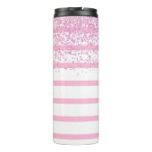Dancer Silhouette Striped Thermal Tumbler Thermosbeker (Achterkant)