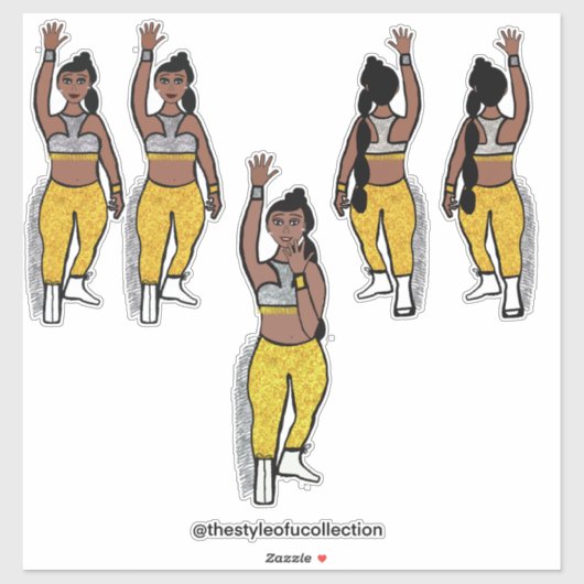 Dancer Silver Gold #1 Sticker (Vel)