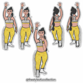 Dancer Silver Gold #2 Sticker