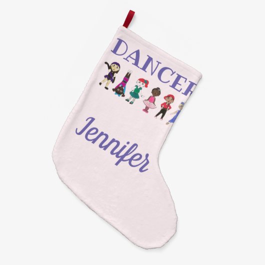 DANCER Speciaal Paars-roze ballet Tap Jazz Grote Kerstsok (Voorkant (Hangend))